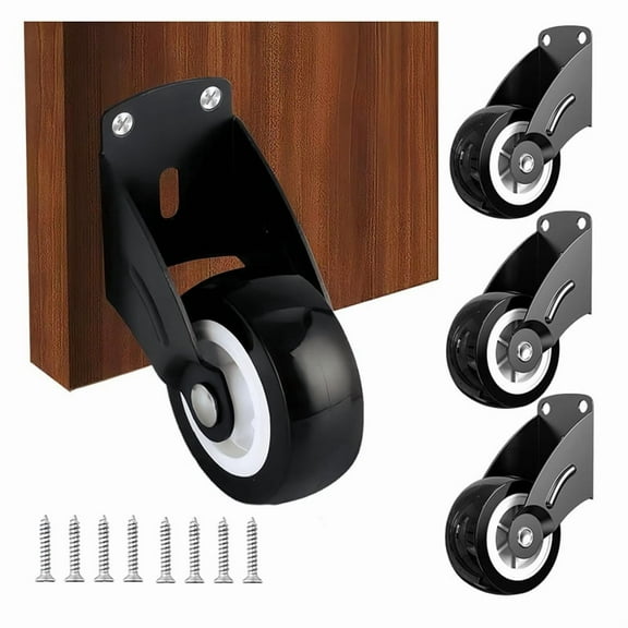 4-Pack 2inch Gate Wheels, Anti-Sag Door Bottom Support Anti-Friction Casters Repair Dropping Wooden Doors