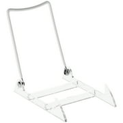 Gibson Holders 3PL Adjustable White Wire and Clear Acrylic Display Easel, 3.875" W x 5.375" D x 5.25" H, Pack of 6