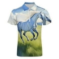 thumbnail image 4 of Strong Horse Men Zipper T-shirt Summer Casual Short Sleeve T-shirt Top, 4 of 7