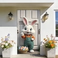 thumbnail image 5 of AURIGATE Easter Bunny Door Cover,Nylon & Spandex Blend Spring Holiday Door Banner for Front Door Porch Home Decor, Waterproof Stretchable Easter Backdrop for Party, 5 of 6
