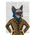 thumbnail image 2 of Fab Funky 15x18 Gold Ornate Wood Framed with Double Matting Museum Art Print Titled - Cat with Leopard Jacket, 2 of 4