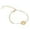 Q, variant on Initial Letter Bracelet 1 Gold Plated Stainless Steel Charm Disc Name Jewelry For Women And Girls