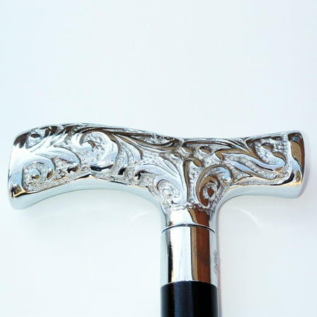 walking silver cane handle stick nickel victorian wooden antique walmart