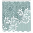 thumbnail image 3 of Ambesonne Vintage Shower Curtain, Retro Floral Ivy Swirls, 69"Wx84"L, Slate Blue Pale Blue, 3 of 3