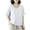 White, variant on hotojiny Cotton Linen Tops for Women Casual Loose Half Sleeve T Shirt Vintage Breathable Summer V Neck Plus Size Basic Tee