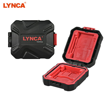 LYNCA KH 5 Water-resistant XQD/CF/TF/MSD/SD Memory Card Case Box Keeper Carrying Holder Storage Organizer 9 Slots for Sandisk Transcend Lexar
