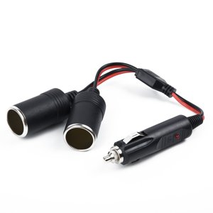 Double alimentation prise de voiture double adaptateur chargeur Splitter