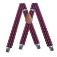 thumbnail image 2 of segolike Bretelles pour Hommes Mode Bretelles Réglables pour Événements Formels Shorts de Mariage Rayures Rouge Foncé, 2 of 9
