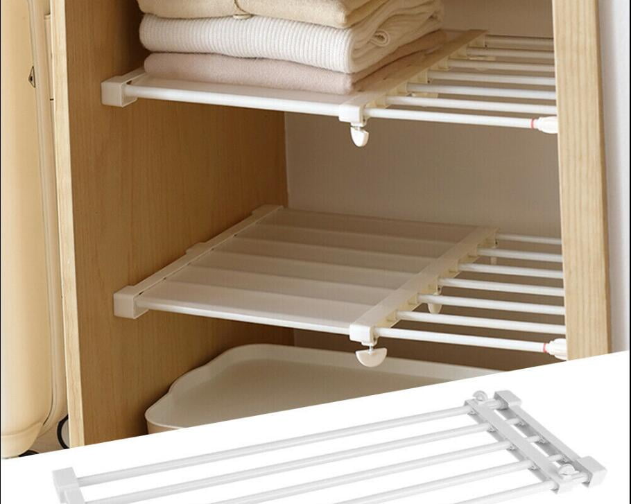 Closet Tension Shelf & Rod, Adjustable Organizer for Closet, Expandable