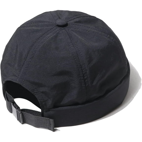 Zhengup Men Quick Dry Docker Cap Breathable Brimless Cap Rolled Cuff Retro Sailor Beanie Hat