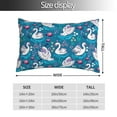 thumbnail image 2 of Bingfone Swan On The Pond for Double-Sided Plush Throw Pillow Cover, Pillow Protector with Hidden Zipper, Cushion Protector Home Decoration (Without Pillow Core)-14"x20", 2 of 6