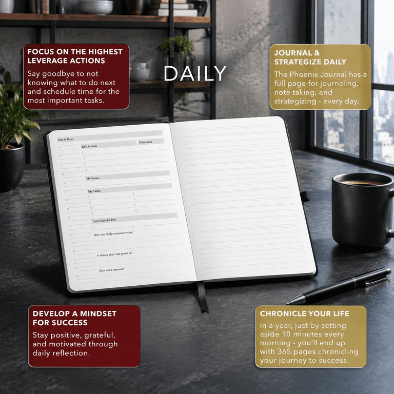 Classic Hardcover 12 Week Weekly Monthly Goal Planner with Daily ...