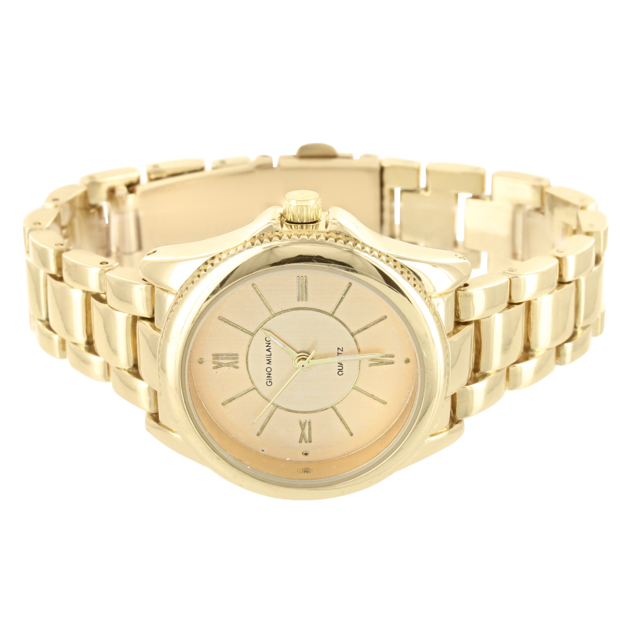 Gino Milano Gold Tone Roman Numeral Analog Quartz Jordan Ubuy