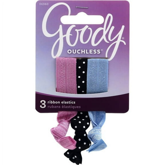Goody Ouchless Ribbon Elastics - 3 CT