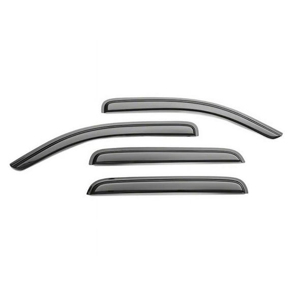 Black Horse Off Road [BHOR] in Channel Rain Guards/Wind Deflectors Compatible with 2010-2024 Toyota 4Runner Smoke 4 PCs - 1494242IN