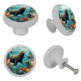 thumbnail image 4 of Sea Lion Fluorescent Drawer Pulls: Round 4-Pack, Glow-in-the-Dark Knobs for Cabinets, Wardrobes, and Dressers - Furniture Decor with Dresser Handles, Pulls, 4 of 6