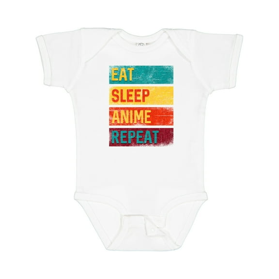 Inktastic Eat Sleep Anime Repeat Boys or Girls Baby Bodysuit