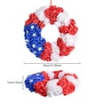 thumbnail image 3 of Meitianfacai 4th/Fourth of July Decorations Welcome Wreath for Front Door - Foam Rose Wreath Red White and Blue Star Sign, Patriotic Memorial Day Porch Home Wall Outside Decor, 3 of 9