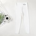 thumbnail image 4 of Gyratedream Girls Leggings Active Workout Leggings Casual Yoga Pants Tights Trousers for 5-6 Years White, 4 of 5
