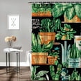 thumbnail image 2 of BCIIG Flowers Leaves Bathroom Decoration Set with Hooks, Luxury Graphic Printed Polyester Cloth Shower Curtain for Bathroom, Waterproof Bath Curtain Set with Hooks 69"x72, 2 of 7