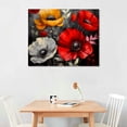 thumbnail image 2 of Awypu Red Poppy Flower Wall Art Bedroom Wall Decor Picture Canvas Posters Print Modern Floral Artwork Framed For Living Room Black And White Wall Painting Home Decor,, 2 of 4
