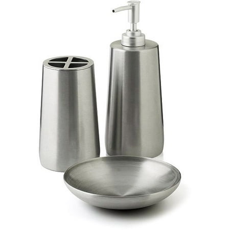 Hometrends Ashdown 3 Piece Bath Accessories Set, Silver Walmart.com Hometrends Ashdown 3 Piece Bath Accessories Set, Silver Walmart.com