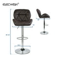 thumbnail image 2 of Elecwish Urban Hipster Bar Stool with 360-Degree Swivel & Adjustable Height, Brown, Set of 2, 2 of 9