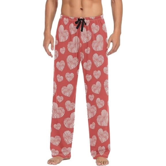 GZHJMY Valentine's Day Pajama Pants for Men, Lounge Pants Lightweight Men Pajama Bottoms with Drawstring Pockets, Christmas New Year Birthday Gifts, XX-Large