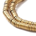 thumbnail image 4 of Non-magnetic Hematite Beads Strands Heishi Beads Disc/Flat Round Golden Plated 4x1mm Hole: 1mm about 390pcs/strand 15.7 inch about 390pcs/strand 15.7 inch, 4 of 4