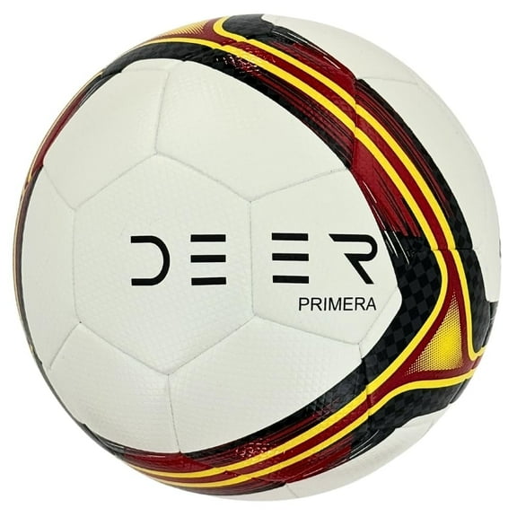 Deer Primera Soccer Ball – for Club Match, Training, Match Performance, Indoor Outdoor Soccer, Suitable for Grass & Astro | 32 Panel, Fabric Wrapped Rubber | Size 5 for Youth & Adult Soccer Players |
