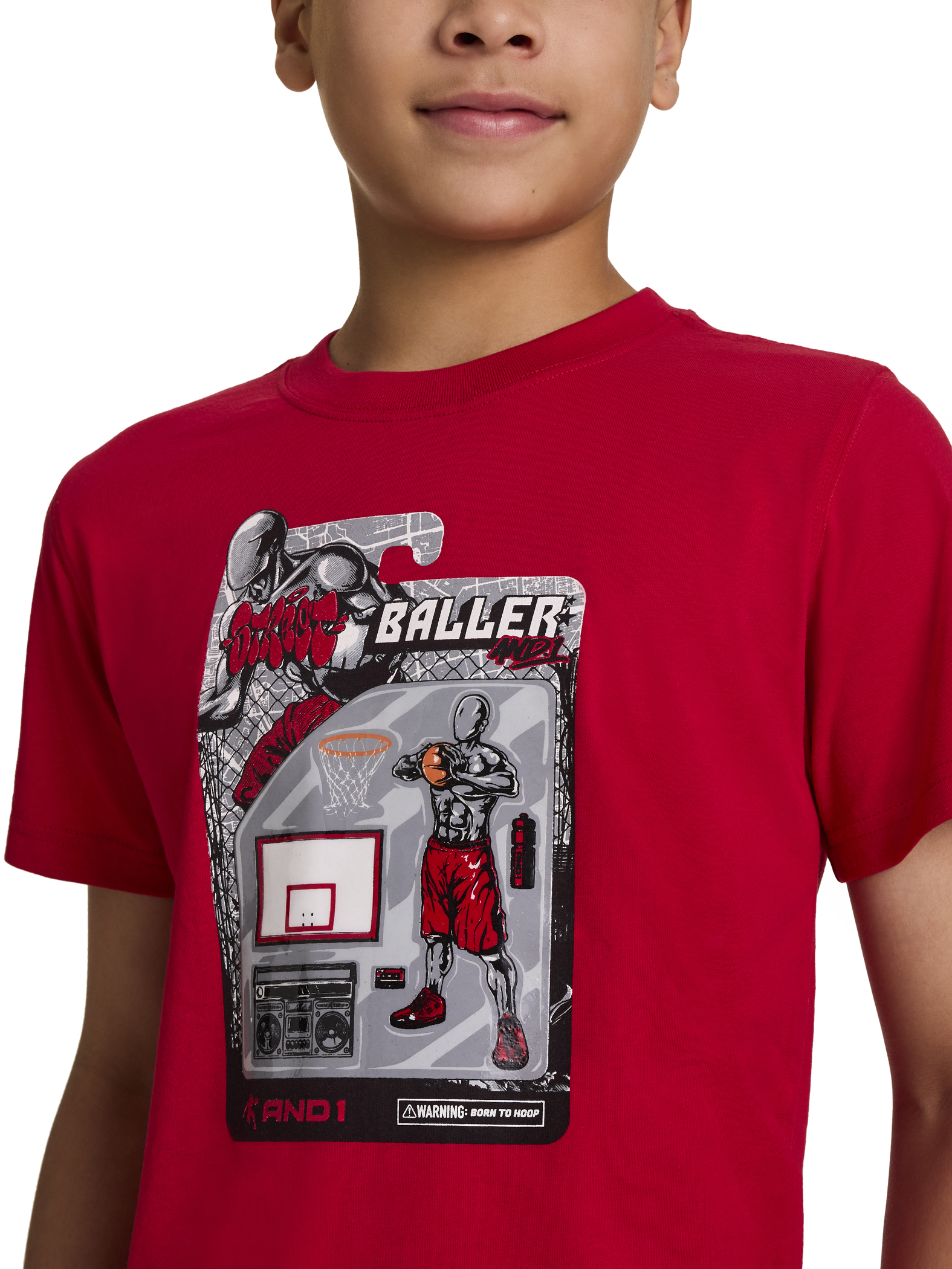 AND1 Boy’s Short Sleeve Graphic T-Shirt, Sizes 4-18