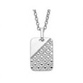 thumbnail image 1 of Collier Pendentif pour Homme en Argent Sterling Texturé avec Étiquette de Chien et Chaîne, 1 of 4
