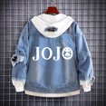 thumbnail image 3 of JoJo's Bizarre Adventure Chaquetas vaqueras Anime Fifures Hole Coat Sudaderas Para Hombres Jean Cosplay disfraces regalos de navidad, 3 of 5
