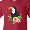 thumbnail image 4 of Inktastic Toucan with Hawaiian Flowers Youth T-Shirt, 4 of 5