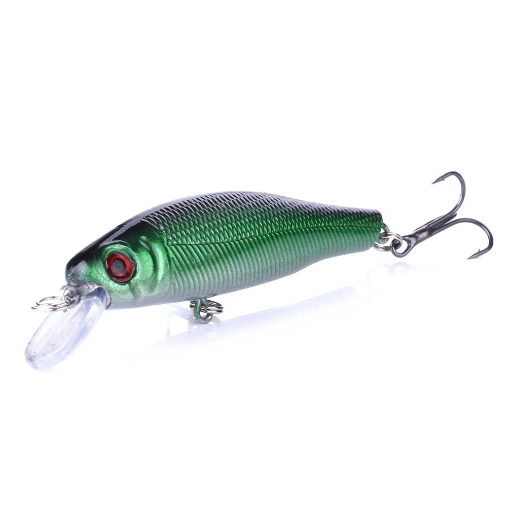 HENGJIA Minnow Fishing Lures Kit with Treble Hooks for Saltwater Freshwater, Lure kit for Trout Bass Salmon Fishing,12PCS