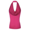thumbnail image 3 of Aozrynl Womens Sleeveless Halter Neck Draped Blouse Tops (Female Plus Size Available), 3 of 5