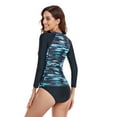 thumbnail image 7 of Plus Size Women Two Piece Surfing Swimsuit Wetsuit Long Sleeve Swimwear Swimsuit Beachwear Swimming Costumes Diving Bathing Suit Push Up Padded Bra Tummy Control - S US(4-6), 7 of 7
