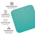 thumbnail image 3 of Disketp Turquoise Glitter Funny Coasters,4 Pcs Leather Coasters with Holder, Perfect Housewarming Hostess Gifts,Protect Furniture from Water Marks Scratch and Damage-Square, 3 of 6