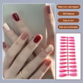 thumbnail image 3 of Qarigey Uñas postizas largas, manicura de uñas Multicolor a presión, manicuras pequeñas de moda para el hogar, puntas de cubierta completa Juegos de manicura Rosado, 3 of 5