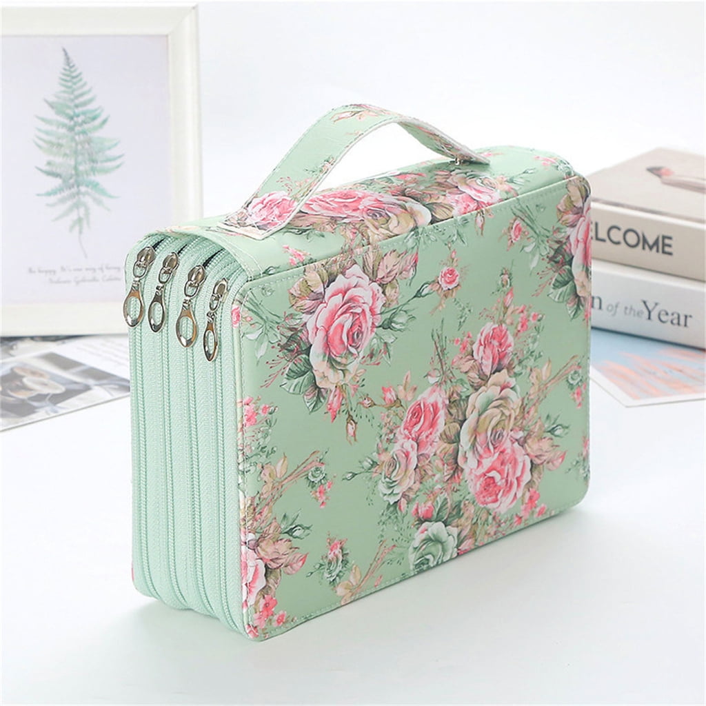 200 Compartments Zippered Pencil Organizers Bag, Multifunction Large Pencil Case
