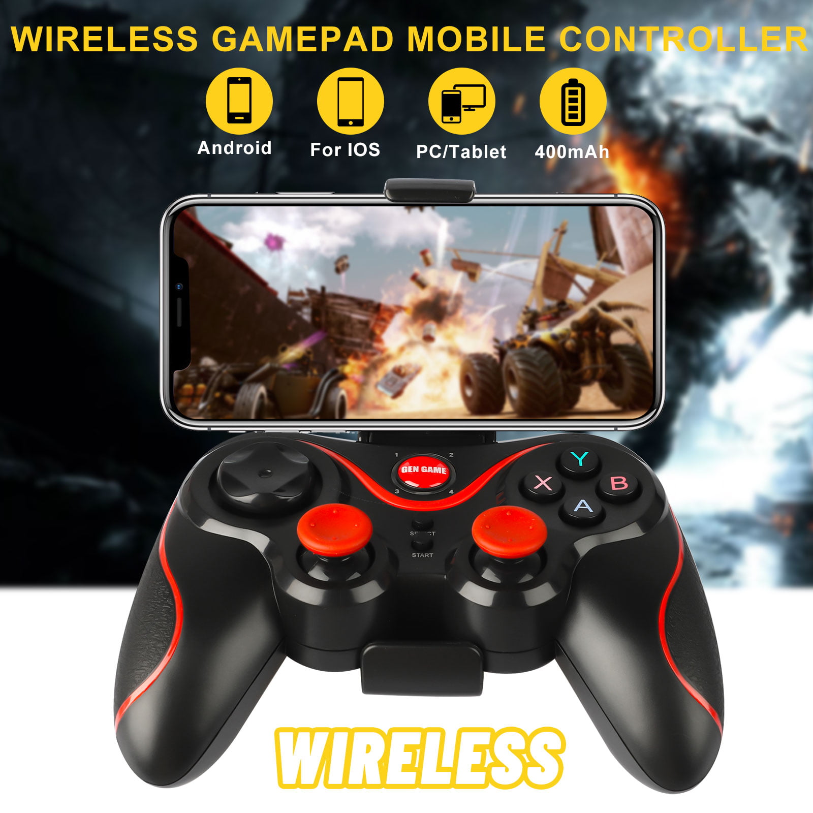 Eeekit Mobile Game Controller Wireless Gaming Gamepad Android Game Controller Bluetooth Gamepad Gaming Joystick Compatible With Iphone Ipad Android Phone Tablet Pc Perfect For The Most Games Walmart Com Walmart Com