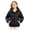 Black, variant on Boys Girls Hooded Puffer Jacket Long Sleeve Winter Casual Full Zip Windproof Quilted Coat with Pockets Navy 7-8Years