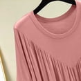 thumbnail image 5 of Nightgown For Women Short Sleeve Ruched Maxi Sleep Dress for Home Lounge Weekend Morning Evening Routine Relaxed Daily Wear Casual Comfort Style Summer, 5 of 7