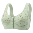 thumbnail image 1 of Womens Sports Bras Solid Color Lace Camisole Push Up Wireless Bra Queen Size Zero-Irritation Plus Size Bra Light Green L, 1 of 3