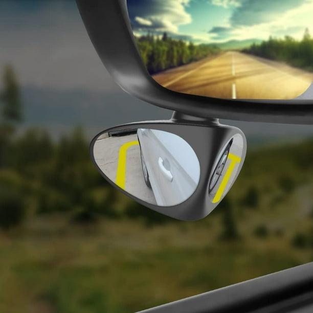 Miroir d'angle mort circulaire de pare-brise intérieur de voiture réglable  à 360 degrés avec