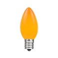 thumbnail image 2 of Novelty Lights OrangeCeramic Incandescent Christmas String Lights - Retro Traditional C9 Indoor/Outdoor Light Set w/ 25 Mini Bulbs For Roof Lines, Patios (White Wire, 25' Long), 2 of 5