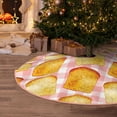 thumbnail image 5 of Fotbe Tasty Toasts Pattern Christmas Tree Skirt, Tree Skirts Plush Christmas Decorations, Christmas Tree Skirts Xmas Decorations Holiday Party Decor-36", 5 of 6