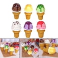 thumbnail image 4 of Simulation Ice Cream Model Realistic Artificial Ice-Cream Cone Fake Food Desserts Shop Display Model Photo Props Kids Toys Decor, 4 of 9