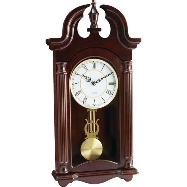 Kassel™ Quartz Pendulum Wood Frame Wall Clock Plays Melody BNFUSA HHWC46 