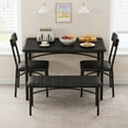thumbnail image 2 of Litake 5 Piece Lodge MDF Board Space Saving Dining Table with Chair Rustic Black, 2 of 9